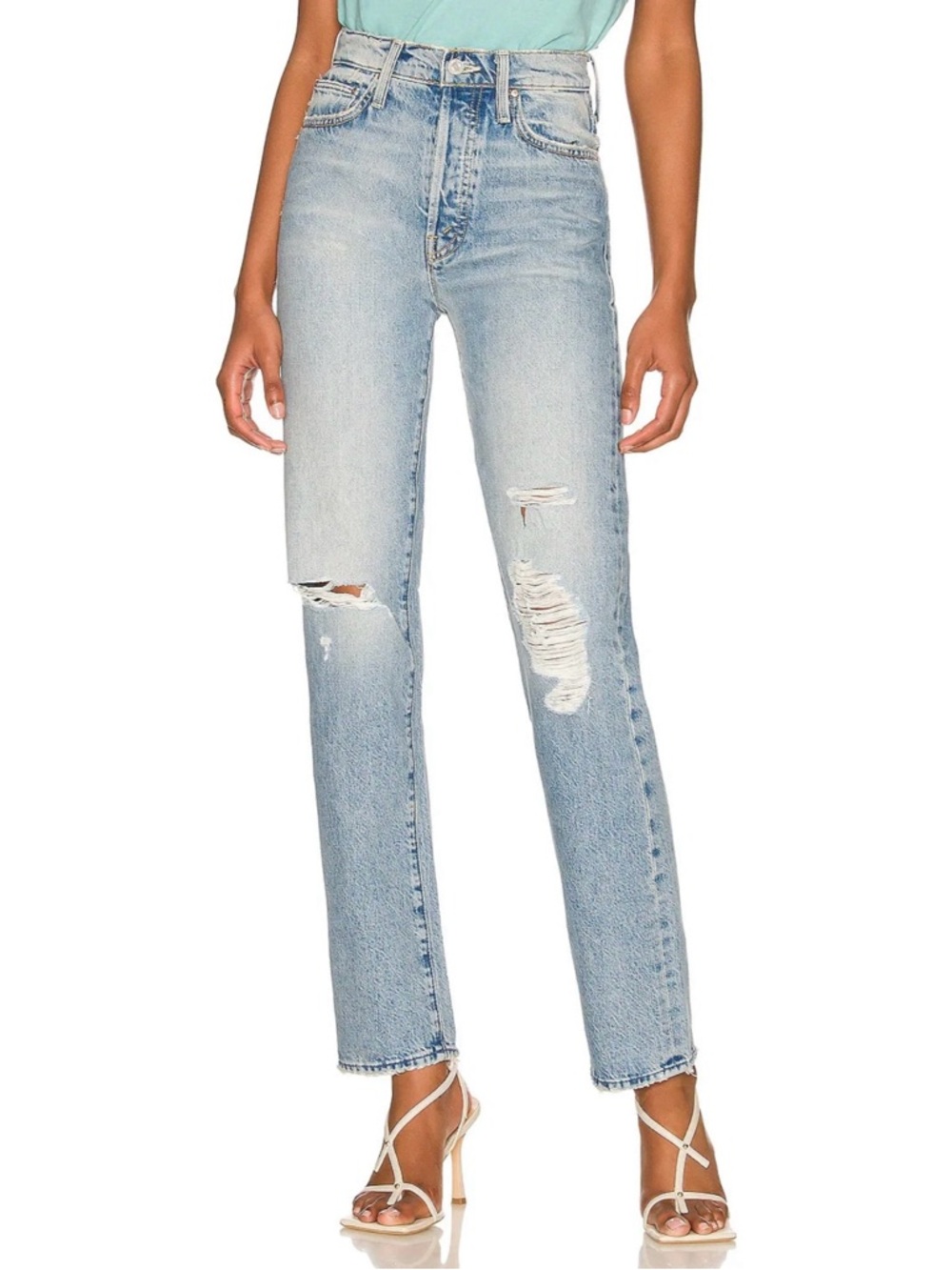 MOTHER Superior The Huffy Skimp Jean 26 Hotter On The Other Side Straight Leg